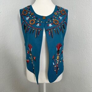 Handcrafted‎ Boho Beaded Embroidered Vest – Rafia Studio Artisan Folkwear